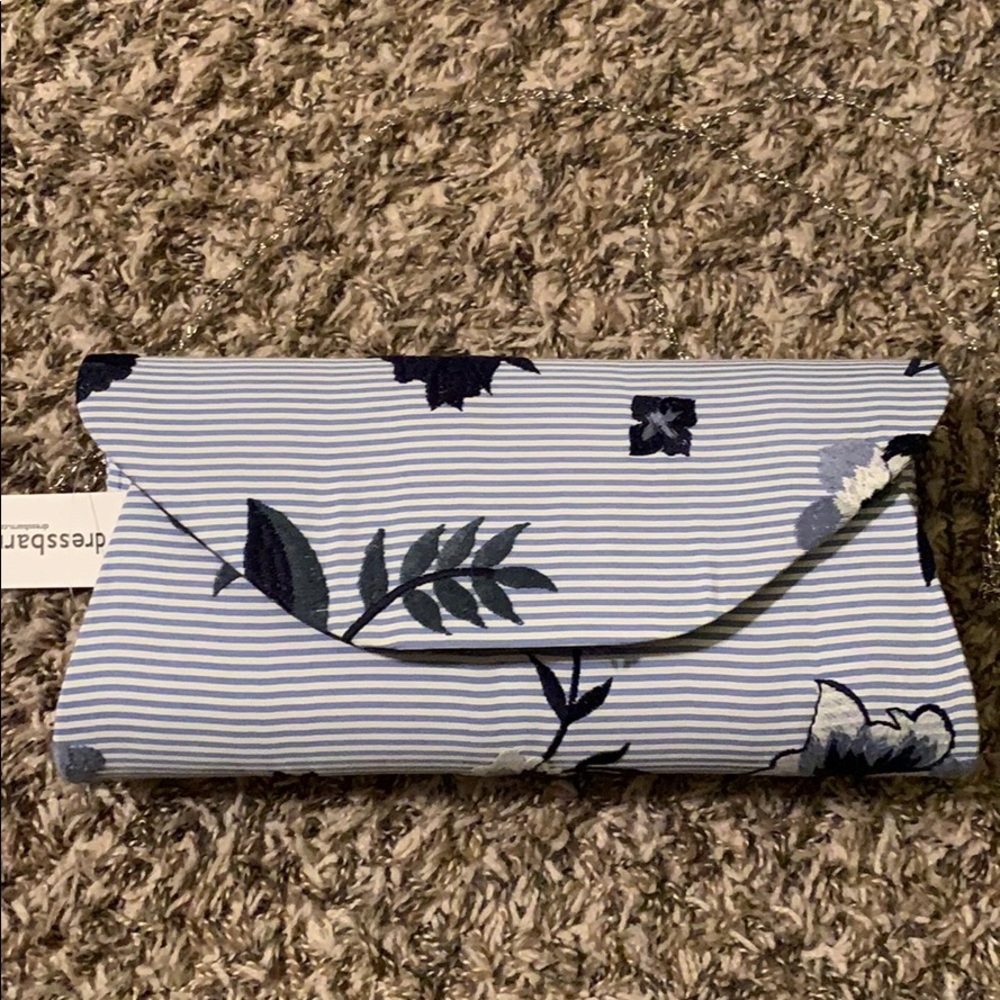 Embroidered blue purse